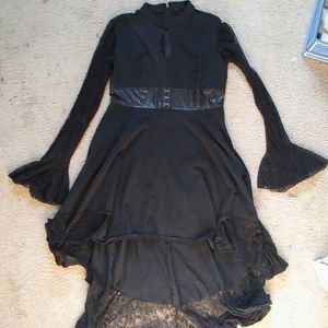 ROYAL BONES BY TRIPP LACE KEYHOLE HI-LOW DRESS